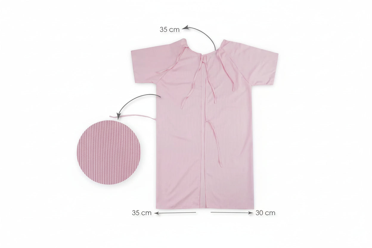 Bata para paciente mil rayas.